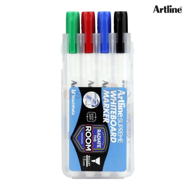 Set de plumones para pziarra blanca en estuche