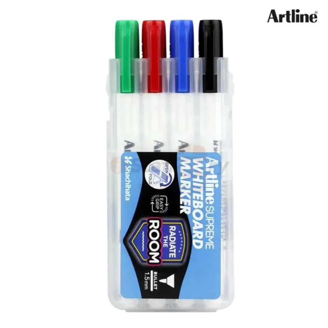 Set de plumones para pziarra blanca en estuche