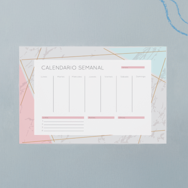 Planner PZR - Rosa