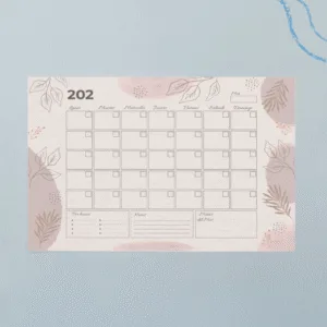 Planner mensual - Rosa
