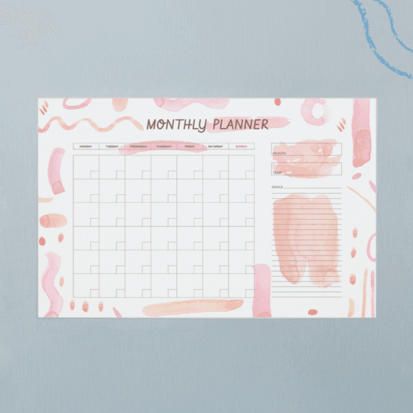 Planner mensual - Acuarela